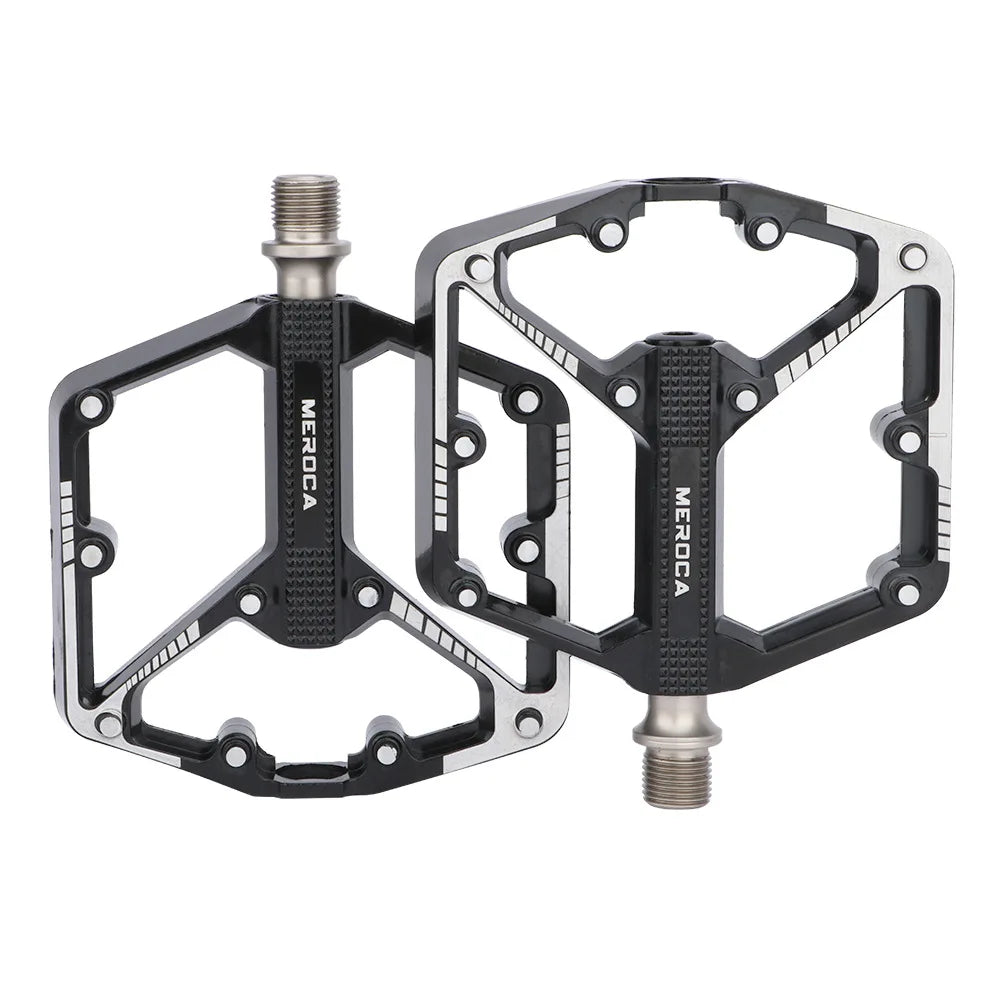 Black Colors Aluminum Alloy Ultralight BMX Road Bicycles MTB Pedals 3 Bearings Anti-slip Waterproof