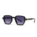 2025 Newest Designer Narrow Square Frame Women Men Shades Charm Rectangular Plastic Rivet Thick Anti-UV Gradient Sunglasses