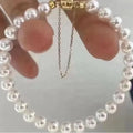 C245 925 Sterling Silver 18K Gold Plated Pearl Clasp for Jewelry Wholesale Metal Cord Ends Clasp Necklace or Bracelet Clasp