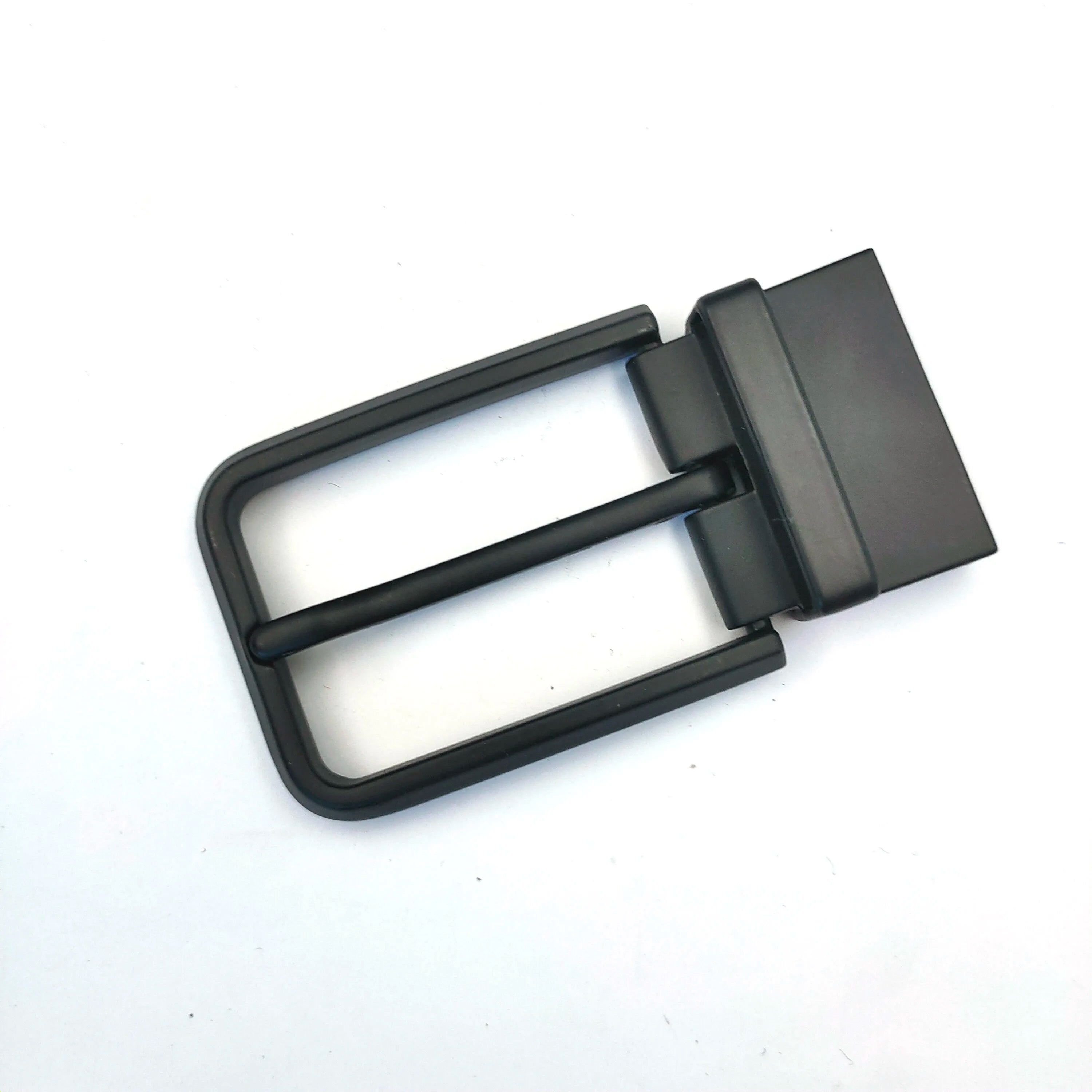 40mm Men's Casual Reversible Custom Logo Metal Belt Buckle Black Die Casting Mens Reversible Pin Buckle Made of Alloy