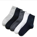 Autumn Winter Large Size 100% Cotton White Black Gray Work Long Men's Socks