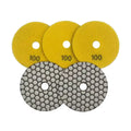 4inch Dry/Wet polishing pads for stone Flexible Diamond Resin 7 Steps Polishing Pads for Granite Marble Stone Quartz