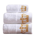 5 Star Hotel Towels White Custom logo Bathroom  100% Cotton Face Hand Bath Hotel Towel Set