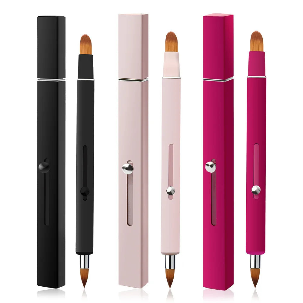 Wholesale Custom Portable Double Head Makeup Brush 2 in 1 Set Single Multi Adjustable Beauty Concealer Lipstick Brushes Makeup