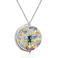 Abiding Shield Plating Tech 3 Years Tarnish Resistant Gold Plated Sterling Silver Custom Stone Amethyst Pendant