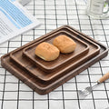 square Walnut Wood Plates Wooden  Serving Tray  Appetizer Plates