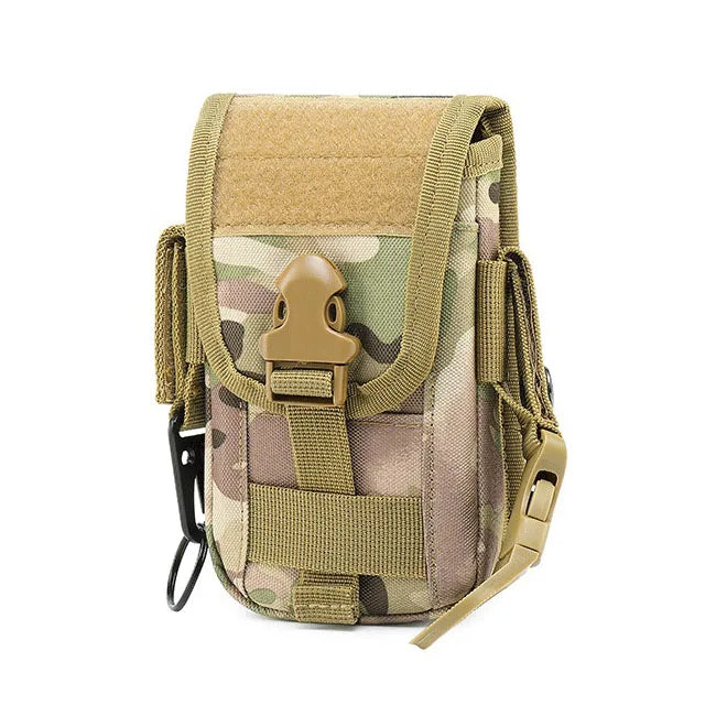 Tactical National Molle Smartphone Pouch with Zipper Closure EDC Holder for 4.7"-6.7" Phones Outdoor Waist Bag