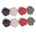 Customized Logo Plating Super Strong Magnetic No Snag Rose Shape Children's Muslim Scarf Brooches Pins Alloy Hijab Gift Party