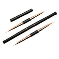 2024 Luxury Black Metal Double Nail Art Brushes Liner Set Oval Nylon Point Flower Pen Makeup Tools with Luxury Style