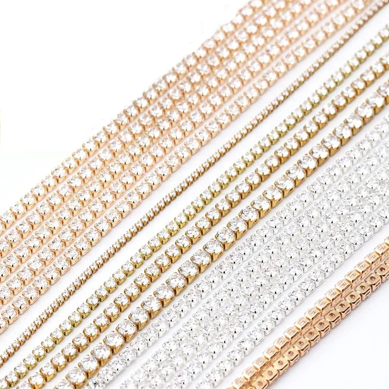 New Jewelry Accessories  Zircon Claw Cup Chain Clothing Accessories