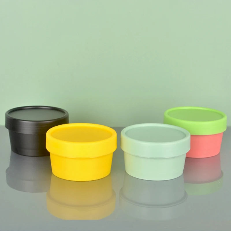 Pink PP Plastic 100g 50g Empty Cosmetic Cream Jars Facial Mask Clay Mud Skincare Storage Containers for Body Scrub Mask Pot