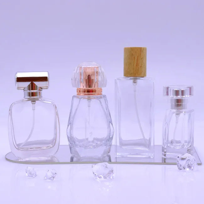 Empty Clear Fragrance 50ml Perfume Bottles 30ml 50ml Perfume Glass Bottle with Spray Cap