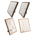 Customizable Luxury Wooden Jewelry Tray Velvet PU Leather New Store Display Stand for Necklace Earring Set Ring Stand Hot Sell