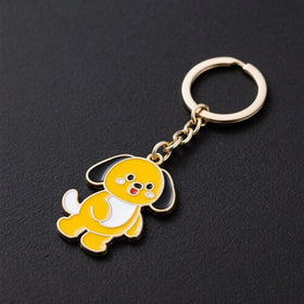 Custom Metal Enamel 3D Cute Key Chain Designer Logo Brand Letter Car Character Key Rings With Logo Japan Anime Keychain
