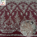 Wholesale Price Beaded Sequins Lace With Pearls Dress Fabric Evening Tulle Lace Beaded Fabric With Beads French Lace