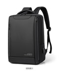 Men's Casual 15 Antitheft Business Travel Laptop Backpack Waterproof with USB Charging Zipper Closure and Letter Pattern