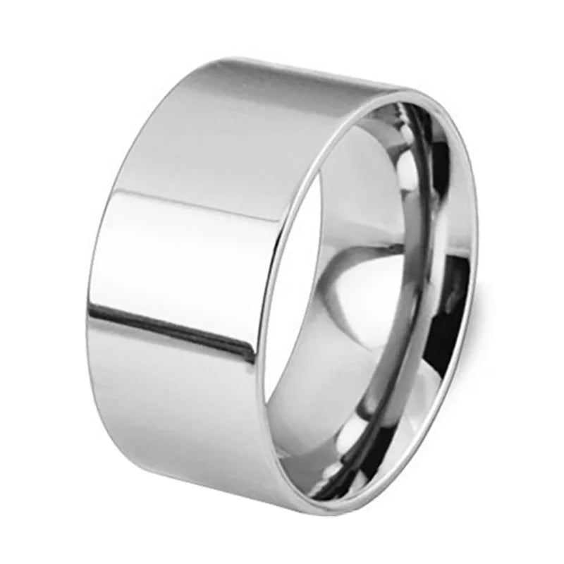 Real 925 Sterling Silver Plain Rings for Women Men High Polished Finish Simple Flat Comfortable Fits Wedding Band Couple Lovers