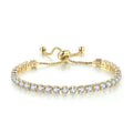 BC1315 4mm Simple Birthstone Diamond Zircon Cubic Zirconia Chain Slide BraceletDiamond CZ Adjustable Bracelets Tennis Bracelet