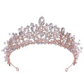 New Bridal Jewelry Exquisite Handmade Crystal Beaded Wedding Crown Dress Accessories Tiaras Wedding Supplies