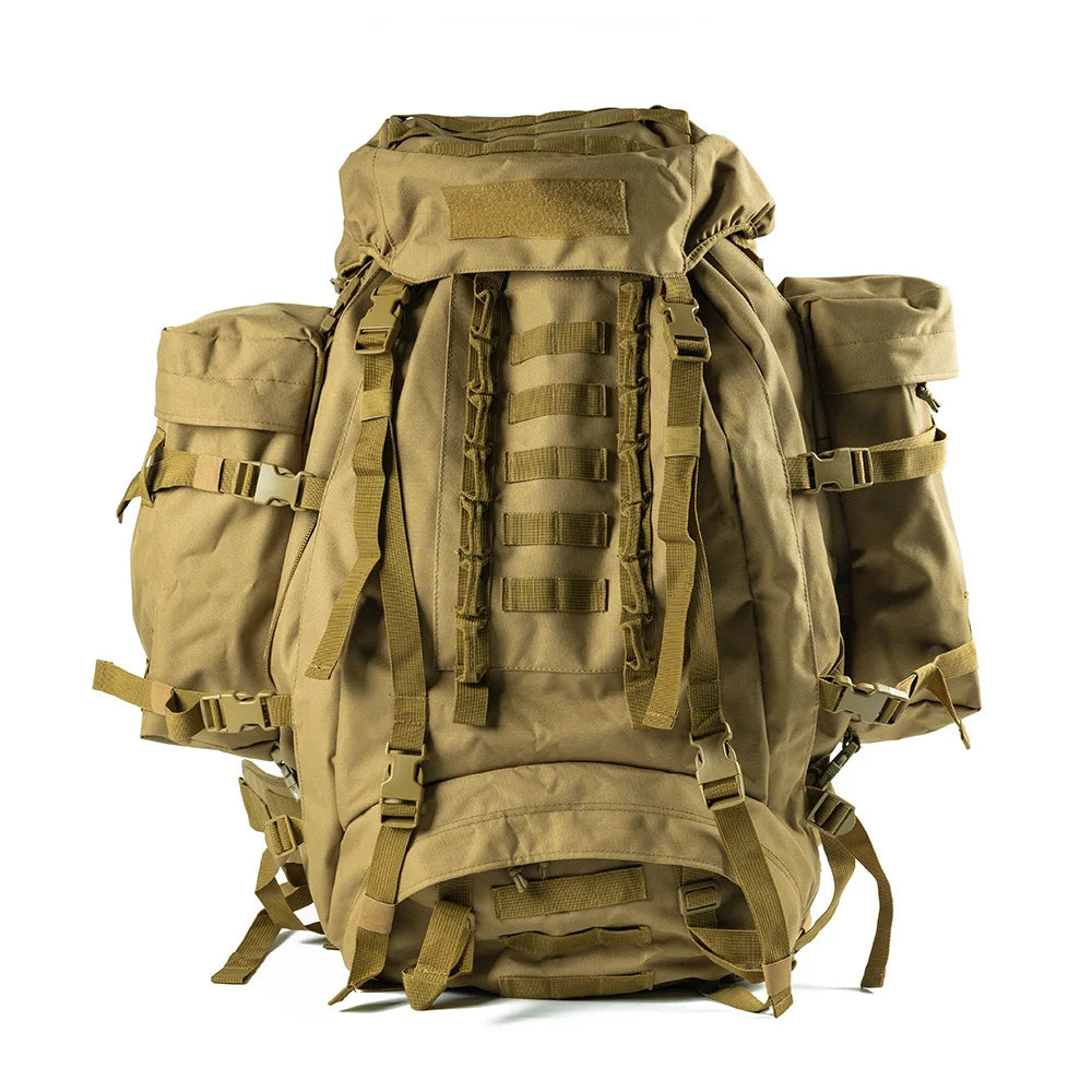 Combat Tactical Backpack Wholesale Custom Molle 50L 80L Camo Waterproof Anti-Theft USB Nylon Lining Zipper Closure