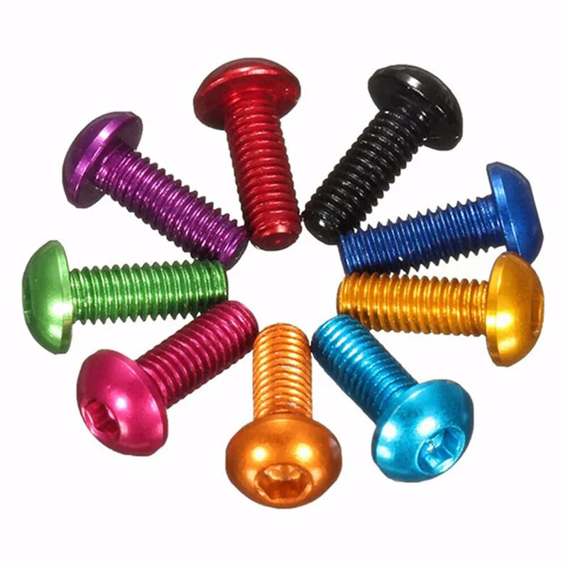 M5 X 16mm Round Pan Head Screws Hex Socket Allen Bolt 7075 6061 6063 Aluminum Alloy for Puter Case DIY M2 M2.5 M3 M4 M5 M6