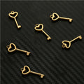 Handmade Stainless Steel Heart-shaped Key Pendant Love Hollow Necklace Key Pendant Accessories