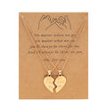 2pcs/pair Female Friendship Gift Gold Silver Plated Matching Broken Half Heart Shaped Pendant Best Friend Necklaces for Women