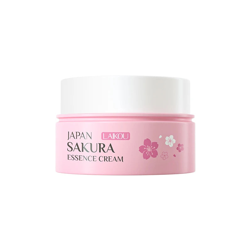 LK97943 8g Hydrating Face Cream From LAIKOU Japan Smooths Fine Lines Evens Skin Tone Hyaluronic Acid Sakura Moisturizing Series