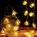 NEW 6.56Ft 10 LEDs Moon Star Lantern Lamp Ramadan Kareem Party String Lights Decor for Egyptian Islam Holiday Wedding