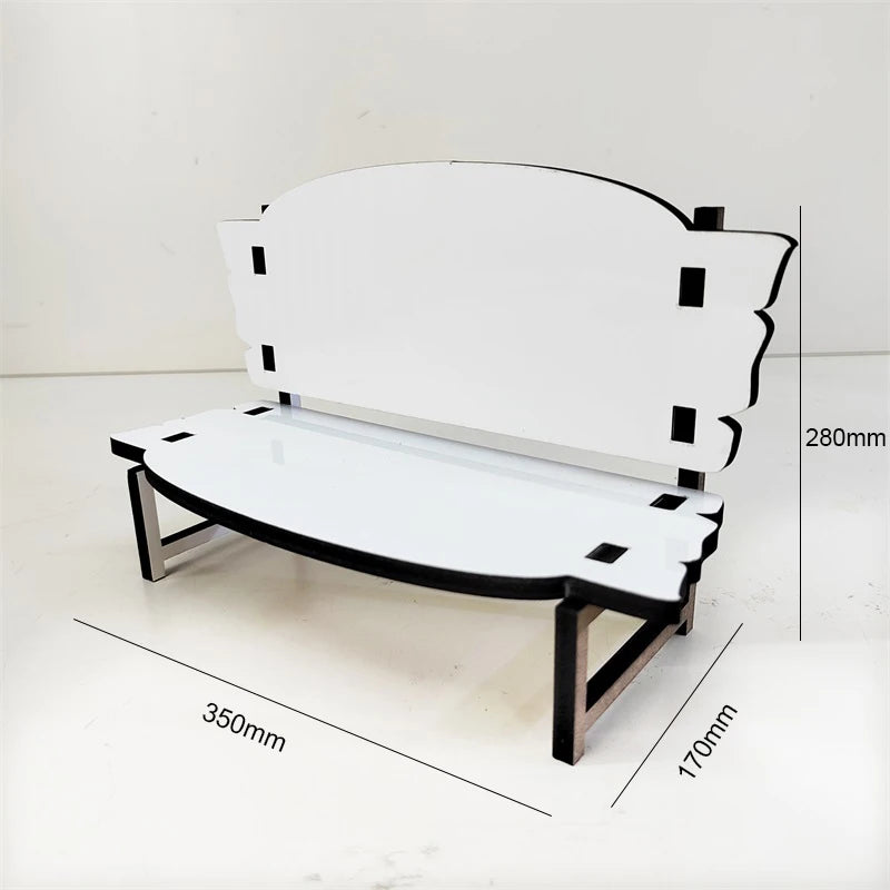 Custom Blanks MDF Material Sublimation Benches Photo Frame for Memorial Home Decor Gifts