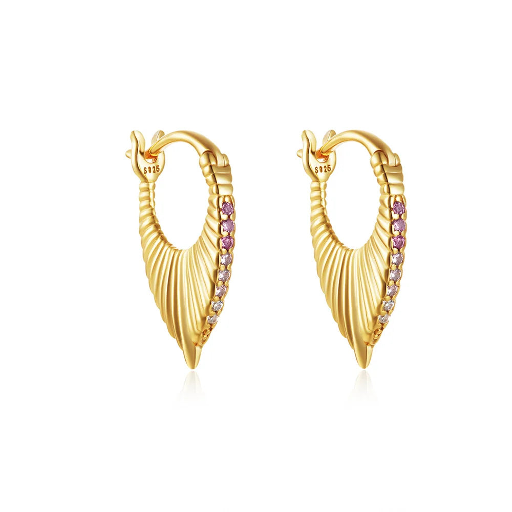 Fine Jewelry 925 Sterling Silver Hoop Earring for Women 925 Silver Niche Design Geometric huggies Earring Jewelry Wholesale
