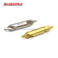 SUBORUI 4mm Titanium HSS 6542 Double Ended Center Drill Bit for Metal Drilling