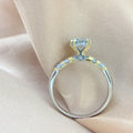 Trendy 925 Wedding Rings Sterling Silver  Fashion Jewelry Custom Stones 1ct Moissanite Ring Jewelry Women