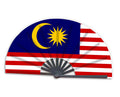 New Product Customized National Cuntry Flag Malaysia Folding Bamboo Hand Held Fan