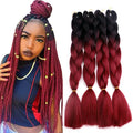 Wholesale 100g 24inch Synthetic Braiding Hair Extensions 2 Tone Crochet Braids Long Jumbo Braiding Hair Ombre Color