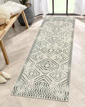 2x10ft Washable Geometric Carpet for Entryway Moroccan Beige Kitchen Runner Rug Non-Slip Bohemian Soft Bathroom Throw Mat
