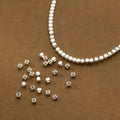 DIY 3mm 925 Sterling Silver Square Loose Beads for Jewelry Making Accessories