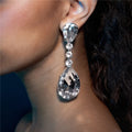 2023 Wholesale Fashion Jewelry New Luxury Ultra Flash Crystal Water Drop Pendant Earrings Wedding Dinner Rhinestone Earrings