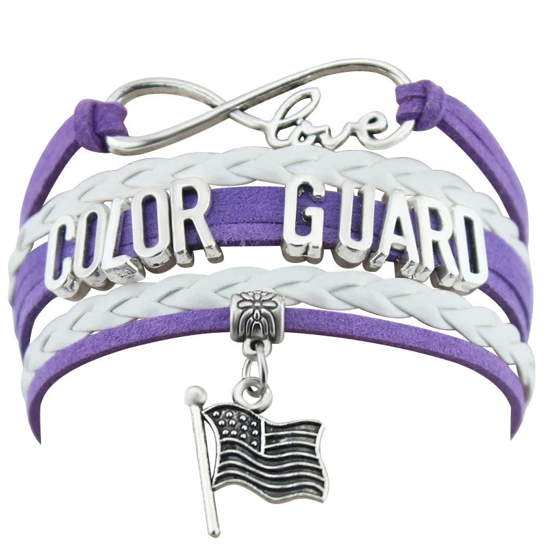 Factory Custom Made Infinity Love Color Guard Bracelet