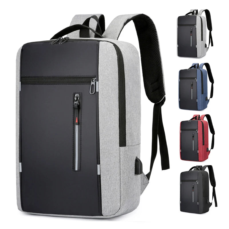 2025 New Custom Vintage Polyester Lining Large Capacity Waterproof Anti-Theft Laptop Backpack USB Charger Port for Business Use