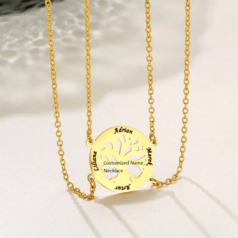 European and American Stainless Steel Bead Life Tree Pattern Pendant Can Open Perfume Bottle Necklace