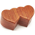 Handicraftviet Ring Box Mr and Mrs  Heart to Heart Wooden Ring Box Wedding Gift Carving Engagement Ceremony Ring Box
