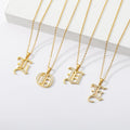 Fashion Customized 26 Initial Alphabet A-Z Letter Personalized Old English Font 18k Gold Plated Necklace