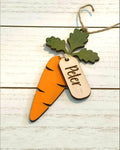 Laser Cut Custom Individualized Easter Basket Tag Easter Ornament 3D Carrot Tag Easter Decoration Gift Tag
