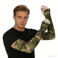 Camouflage Ice Silk Sleeve Cover Men Women Sun Protection Windproof Arm Sleeves Oversleeve for Outdoor Fishing Hunting Cycling