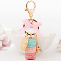 Women Fashion Bag Charm Pendant Ice Key Chains Cute Personalized Cake Keychain Resin Simulation Food Macarons Tower Key Chains