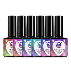 7ML No Wipe Top Base Coat Nail Gel Polish Design Primer Air Dry Enhancer Varnish Semi Permanent Soak Off UV LED Nail Art Tool