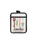 Wholesale Carton All-season Sustainable Classic Sublimation Linen Blank Silicone Pot Holder Kitchen Mats & Pads with Pocket
