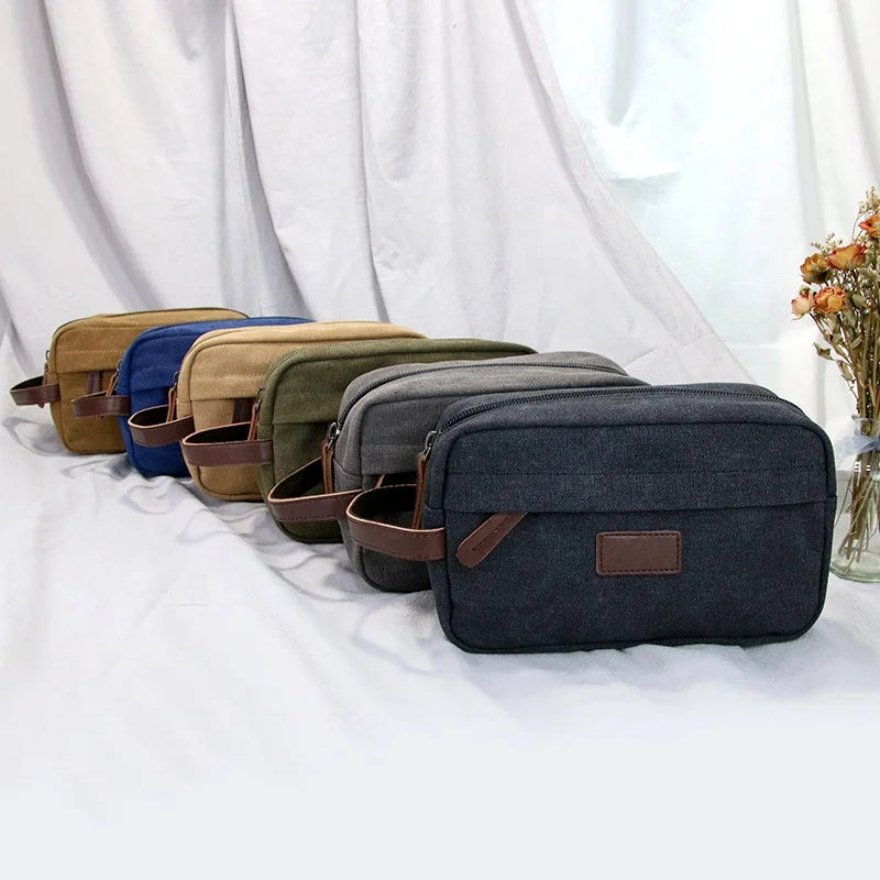 Vintage Lady's Portable Skincare Essentials Travel for Toiletry Organizer Bag Large Capacity Cosmetic Sample Pouch Zipper
