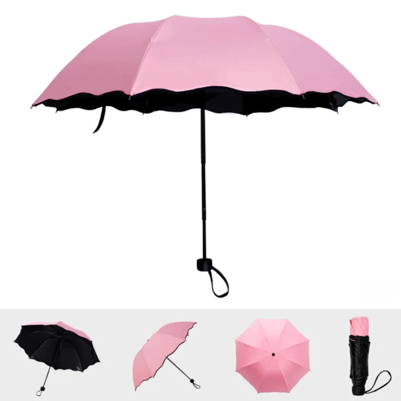 Wholesale Minimalist Manual Three-Fold 8-Bone 190T Nylon Fabric Advertising Umbrella Glass Fiber Ribs Customized Logo for